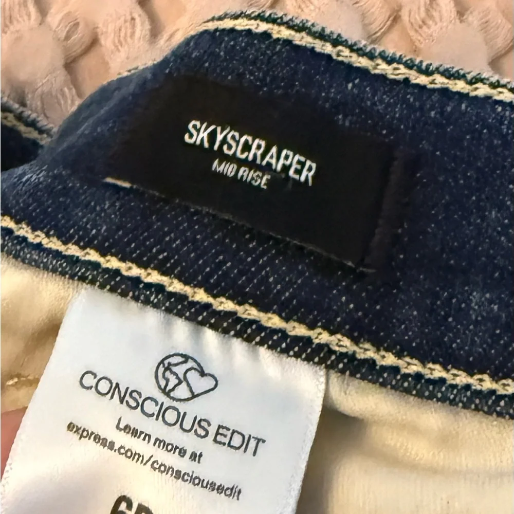 Express Dark Blue Flare Jeans - Picture 3 of 4
